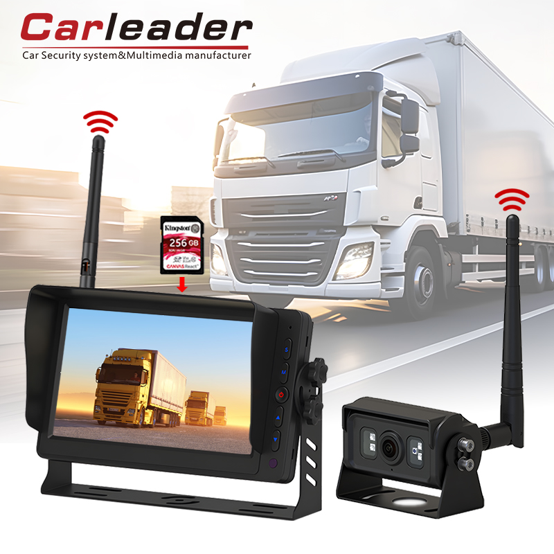 Carleader 7 tuuman DVR-tallennus 2,4 GHz: n digitaalinen langaton valvontajärjestelmä ---- Varmista ajoturvallisuus