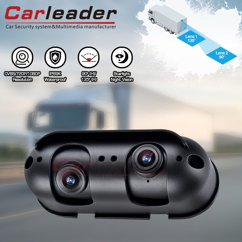 Kaksi erilaista johdotusratkaisua Carleader Starlight Vedenpitävää kaksoislinssiä HD Heavy Duty Back Kamera