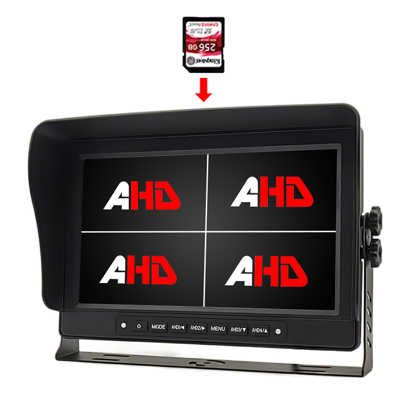 Carleader 10.1 Waterproof Quad View Display Video Recording AHD -näyttö