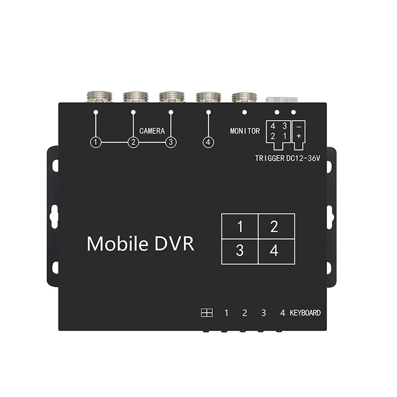 4CH AHD Vehicle DVR, 512 Gt:n tallennus ja monikamera jaettu näkymä